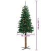 vidaXL Slim Christmas Tree Green 150 cm PVC and Solid Pine wood