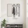 vidaXL Wall-Mounted Coat Rack Concrete grey 100 x 10 x 100 cm