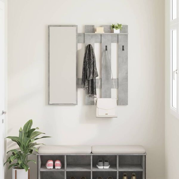 vidaXL Wall-Mounted Coat Rack Concrete grey 100 x 10 x 100 cm