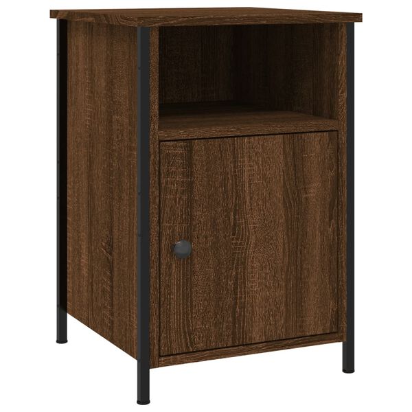 vidaXL Bedside Cabinet Brown Oak 40x42x60 cm Engineered Wood