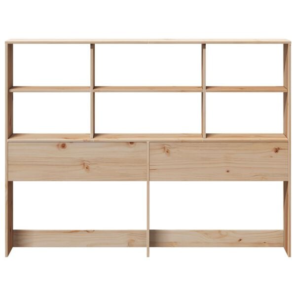 vidaXL Headboard with Storage 120 cm Solid Wood Pine