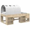 vidaXL Kids'High Bed Frame with Storage 3 pcs Sonoma Oak and white