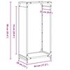 vidaXL Firewood Rack White 44x28x90 cm Cold-rolled steel