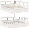 vidaXL Bookcase Bed without Mattress White 140x200cm Solid Wood Pine