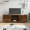 vidaXL TV Cabinet Smoked Oak 150x30x50 cm Engineered Wood