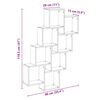 vidaXL Wall Cube Shelf Artisan Oak 90x15x119.5 cm Engineered Wood