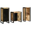 vidaXL Bathroom Furniture Set with Shelf 3 pcs Brown Solid Mango Wood