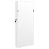 vidaXL Mirror Jewellery Cabinet Wall Mounted White 37.5x10x90 cm