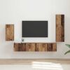 vidaXL TV Cabinet Set Wall-mounted 4 pcs Old Wood Engineered Wood