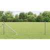 vidaXL Fence with Post Silver 0.4 x 10 m Steel