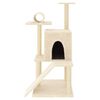 vidaXL Cat Tree with Sisal Scratching Posts Cream 110.5 cm