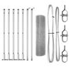vidaXL Welded Wire Fence with Concrete Base 10 x 0.6 m Silver Mesh