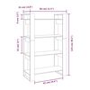 vidaXL Book Cabinet/Room Divider Honey Brown 80x35x125 cm Solid Wood