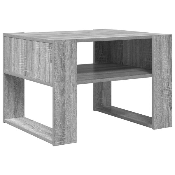 vidaXL Coffee Table Grey Sonoma 66 x 53 x 45 cm Engineered Wood