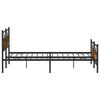 vidaXL Metal Bed Frame without Mattress Smoked Oak 193x203 cm