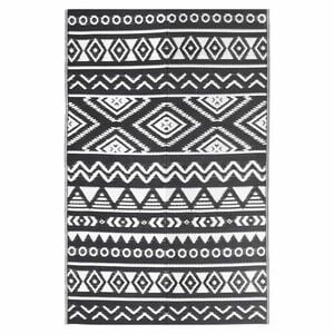 vidaXL Outdoor Rug ARAKIL Black 190x290 cm PP