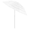 vidaXL Hawaii Beach Parasol White 240 cm