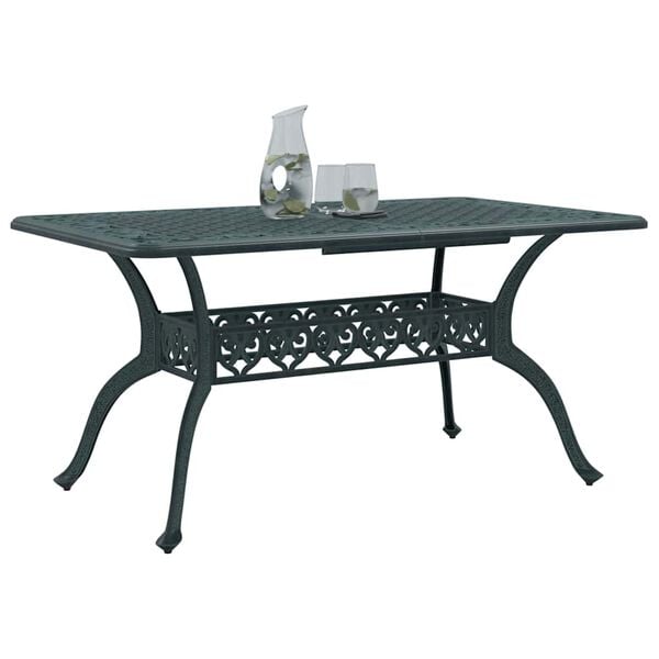 vidaXL Garden Table Green 150 x 90 x 72 cm Aluminium