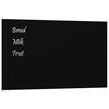 vidaXL Wall-mounted Magnetic Board Black 100x60 cm Tempered Glass
