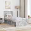 vidaXL Bed Frame Concerte Grey 75 x 190 cm Solid Pine Wood