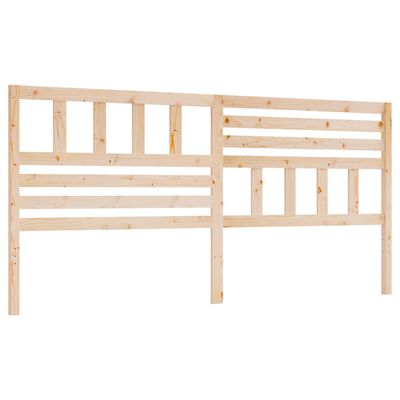 vidaXL Bed Headboard 206x4x100 cm Solid Wood Pine