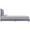 vidaXL Bed Frame without Mattress Light Grey Fabric 135x190 cm Double