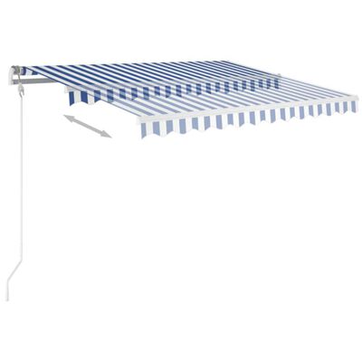 vidaXL Automatic Retractable Awning 350x250 cm Blue and White