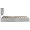 vidaXL Storage Bed Grey Sonoma 135 x 190 cm Engineered Wood