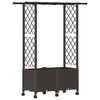 vidaXL Raised Bed with Trellis and Roof Brown 124.5 x 40 x 142 cm PP