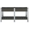 vidaXL Garden Raised Bed with Shelf Grey 150x50x75 cm WPC
