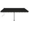 vidaXL Manual Retractable Awning with LED 400x350 cm Anthracite