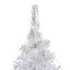 vidaXL Artificial Pre-lit Christmas Tree with Ball Set Silver 210 cm PET