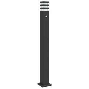 vidaXL Outdoor Floor Lamp with Sensor Black 110 cm Aluminium