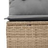 vidaXL Garden Bench Beige Poly Rattan