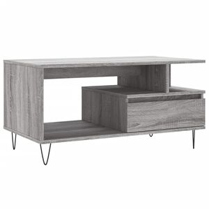 vidaXL Coffee Table Grey Sonoma 90x49x45 cm Engineered Wood