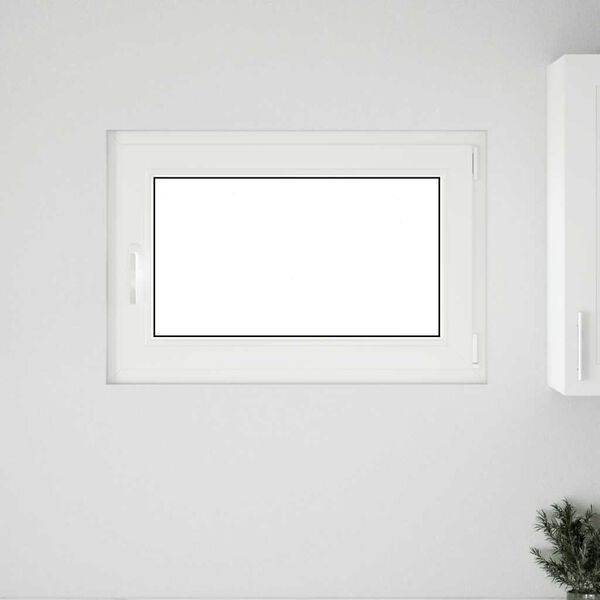 vidaXL Basement Window "RISOR" 90x50 cm Tilt&Turn DIN Right White