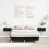 vidaXL Bed Frame Black Oak 193 x 138 x 25 cm Engineered Wood