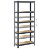 vidaXL 5-Layer Storage Shelf Anthracite Steel&Engineered Wood