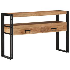 vidaXL Console Table Brown 120 x 33 x 75 cm Solid Acacia Wood