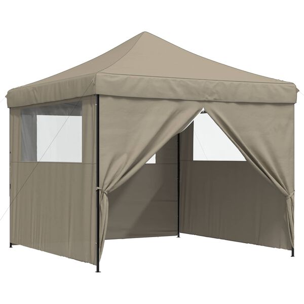 vidaXL Party Tent Folding Taupe 292 x 292 x 315 cm Oxford Fabric