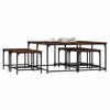 vidaXL Nesting Coffee Tables 5 pcs Smoked Oak Engineered Wood