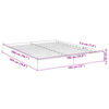 vidaXL Bed Frame without Mattress Concrete Grey 180x200 cm