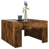vidaXL Coffee Table with Infinity LED Smoked Oak 50x50x30 cm