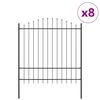 vidaXL Garden Fence WOERDEN 8 pcs 170 x 215 cm Powder-Coated Steel