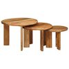vidaXL Nesting Coffee Tables 3 pcs Brown Solid Mango Wood