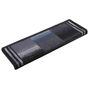 vidaXL Stair Mats Self-adhesive 5 pcs 65x21x4 cm Black and Grey