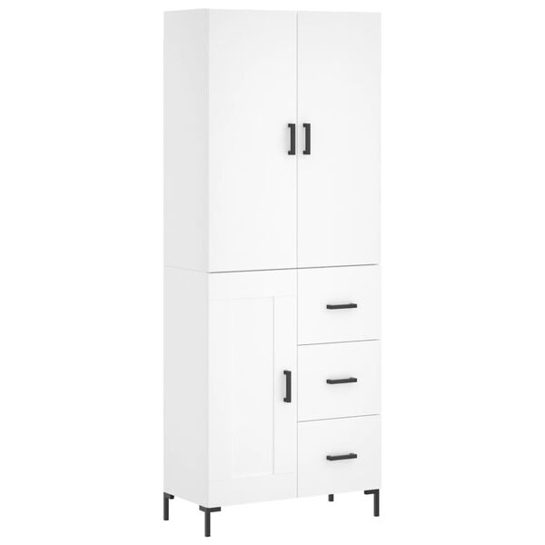 vidaXL Highboard White 69.5x34x180 cm Engineered Wood