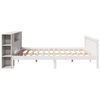 vidaXL Bookcase Bed without Mattress White 180x200 cm Super King Solid Wood Pine