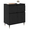 vidaXL Sideboard Black Oak 60 x 35 x 70 cm Engineered Wood and Iron