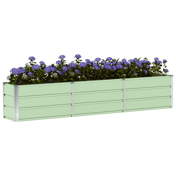 vidaXL Planter Green 240 x 40 x 45 cm Steel